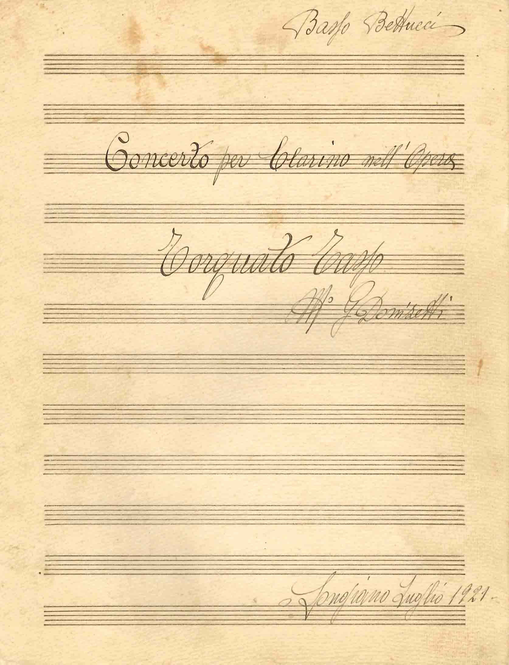 Concerto per Clarino nell